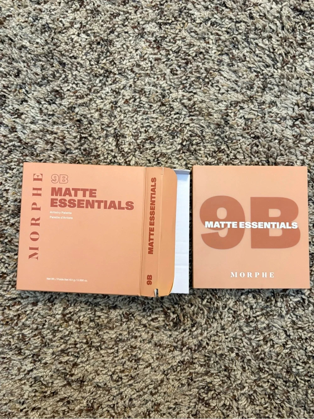 NIB Morphe Matte Essentials 9B Palette - Peach Coral Packaging